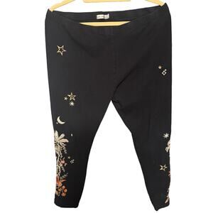 Johnny Was Embroidered Leggings Women's Size XL